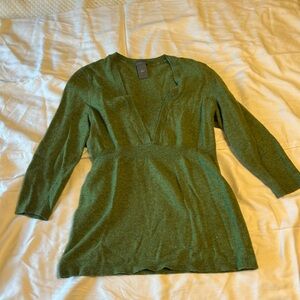 Vintage Green 3/4 Sleeve Sweater